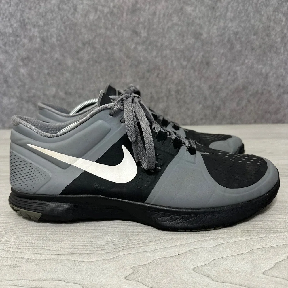 Nike FS Lite‎ Trainer Mens 11.5 Gray Black Running Shoes 615972-006 Low Top Mesh